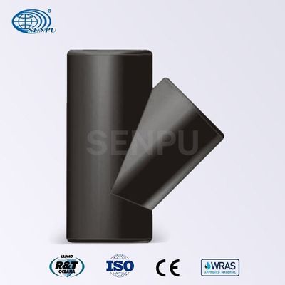 Elektrofüzyon Kaynaklı Y Tipi Tee HDPE Boru Ek Parçaları Dia20mm ila 1000mm