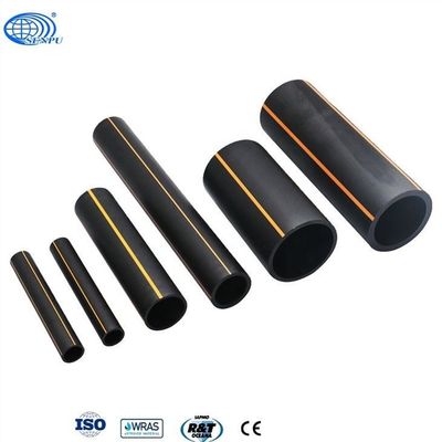 Turuncu Şeritli Siyah ISO9001 HDPE Doğalgaz PE Boru
